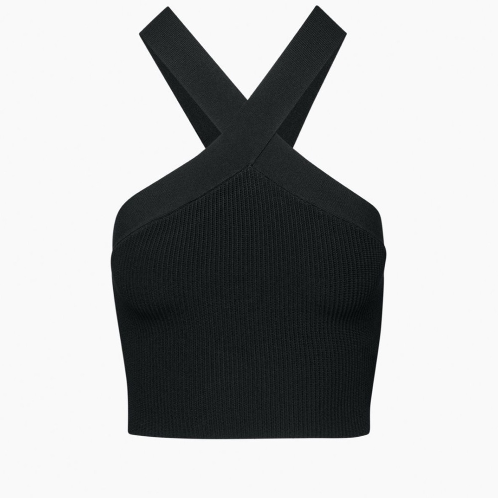 Babaton sculpt knit criss cross top